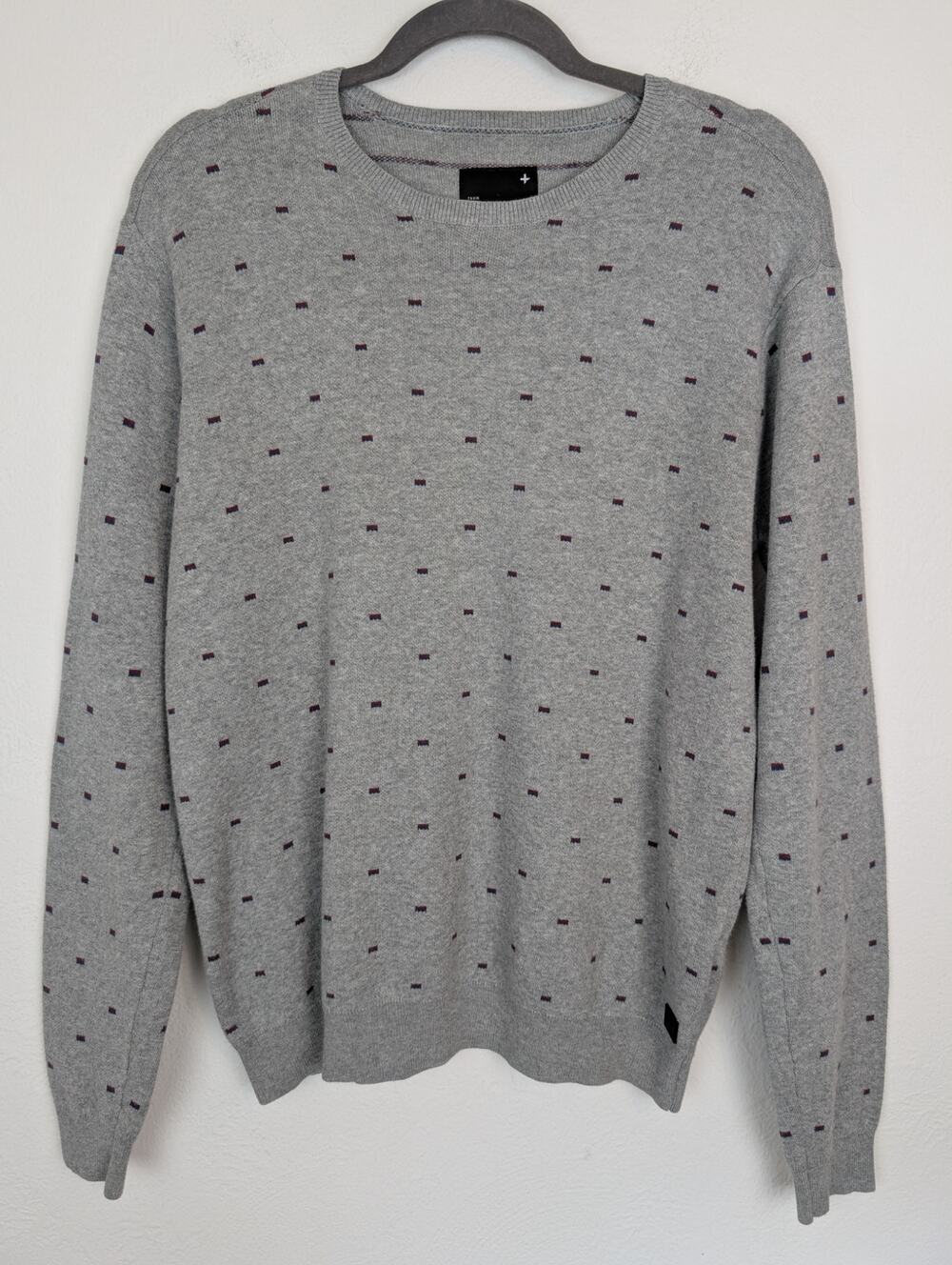 Tavik Sweatshirt Sweater Embroidered Crew Neck Streetwear Fall Gray Size M